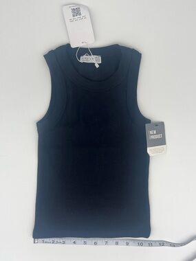 Women’s Black Ribbed Tank Top